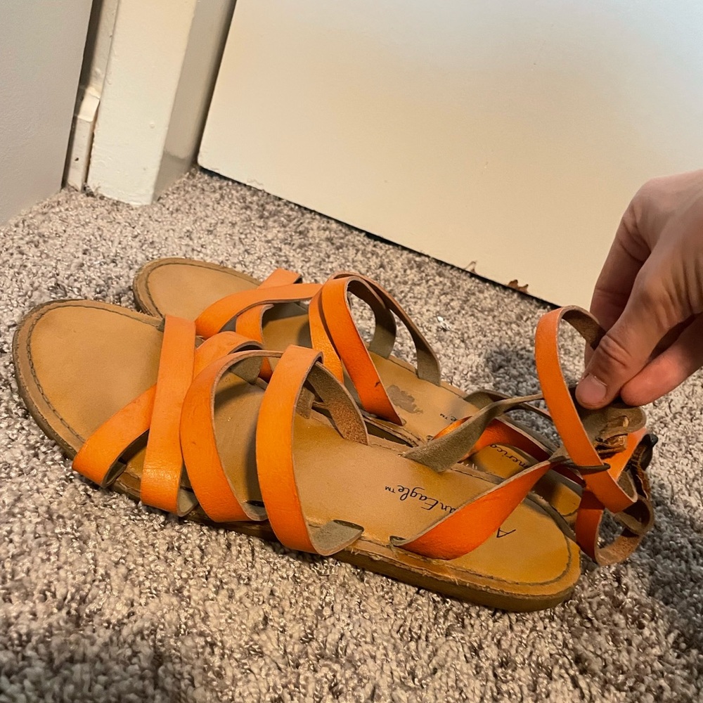 Orange strappy sandals - Picture 2 of 3